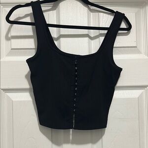 Abercrombie Seamless Rib Fabric Hook-and-Eye Tank